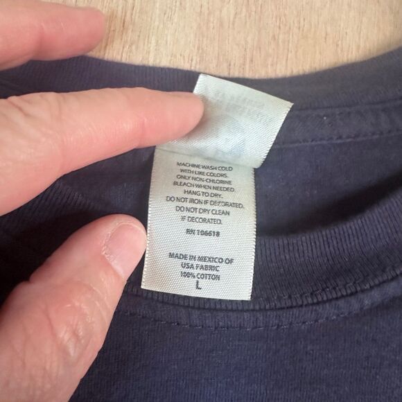 Auburn University War Eagle Long Sleeve Shirt Men’s Large Navy New Agenda - Picture 5 of 6